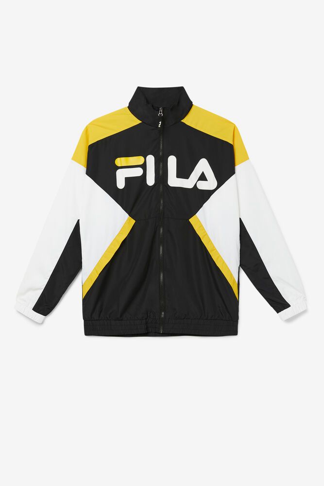 Fila Oliviero Wind Jacket Black/White - Mens - 12376ICOF